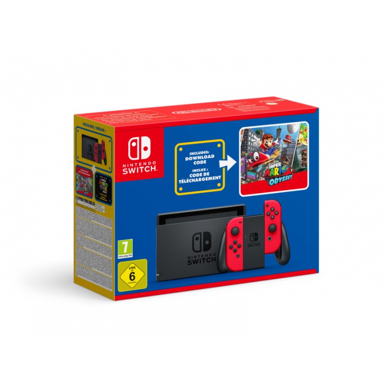 Nintendo Switch (red) + Super Mario Odyssey
