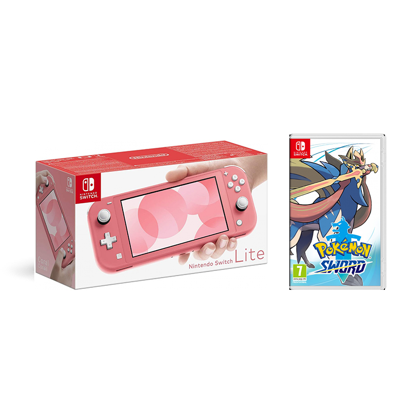 Nintendo Switch Lite Coral +  Pokemon Sword