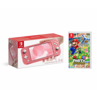Nintendo Switch Lite Coral + Mario Party Superstars