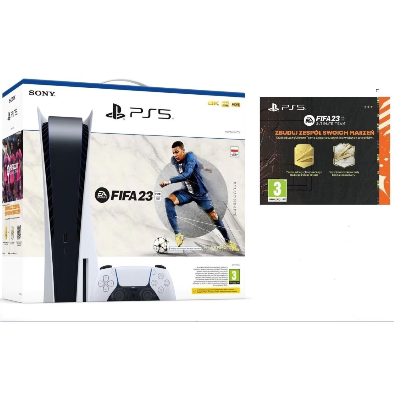 Konsola SONY PlayStation 5 C Chassis + FIFA 23 (do pobrania) + FIFA 23 Ultimate Team (voucher)